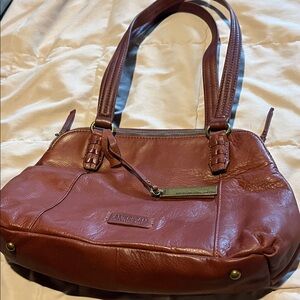 American Leather Co Chestnut Brown Leather Shoulder Bag